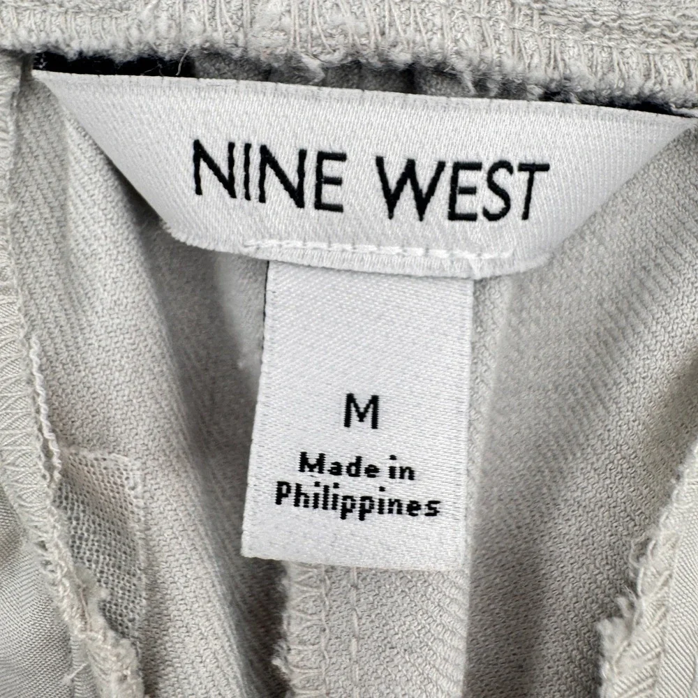 Nine West Womens Gray Elastic Waist Drawstring‎ Jogger Pants Size M